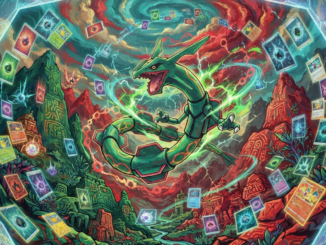 Illustration d’un Pokémon similaire à Rayquaza
