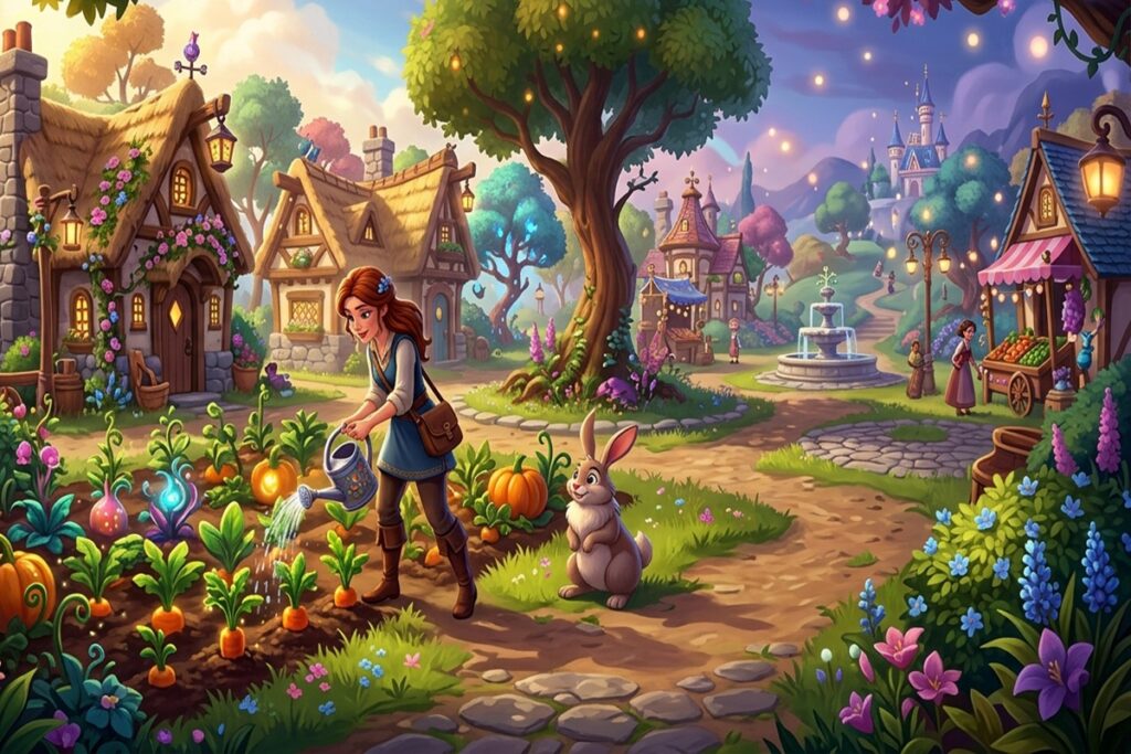 Gameplay d’un jeu de simulation comme Disney Dreamlight Valley