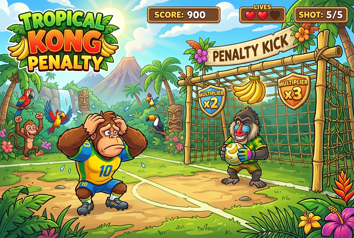 Gameplay d’un jeu comme Tropical Kong Penalty
